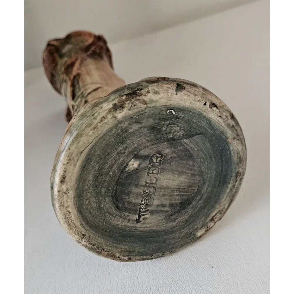 Vintage Weller Pottery Bud Vase Woodcraft Apple Tree